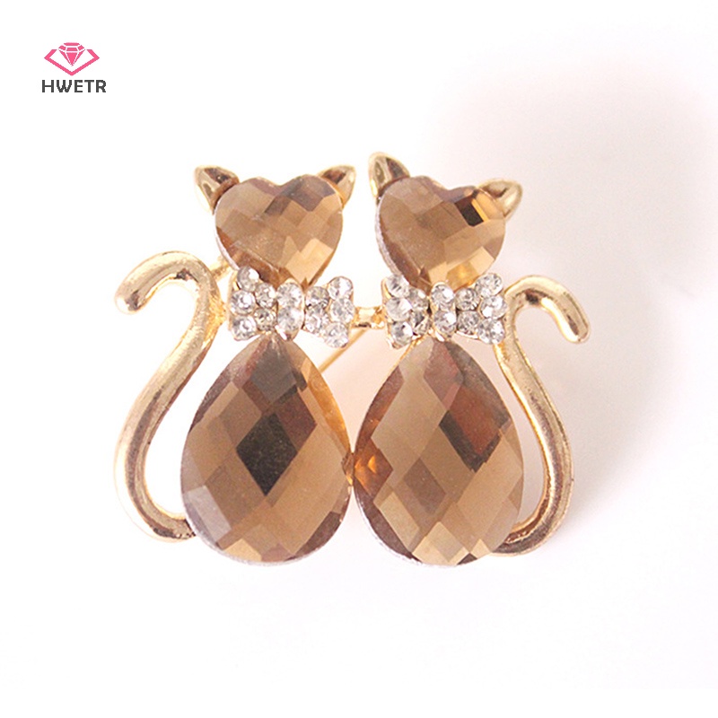 Ghim cài áo HWETR đính đá pha lê kiểu hoa dành cho nữ