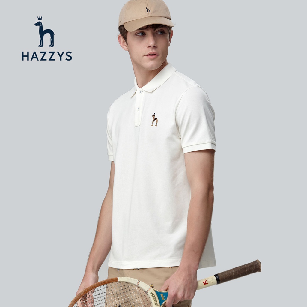 Ready stock hazzys haggis mùa hè phiên bản mới của hàn quốc thời trang nam tay ngắn t-shirt Áo polo áo sơ mi nam