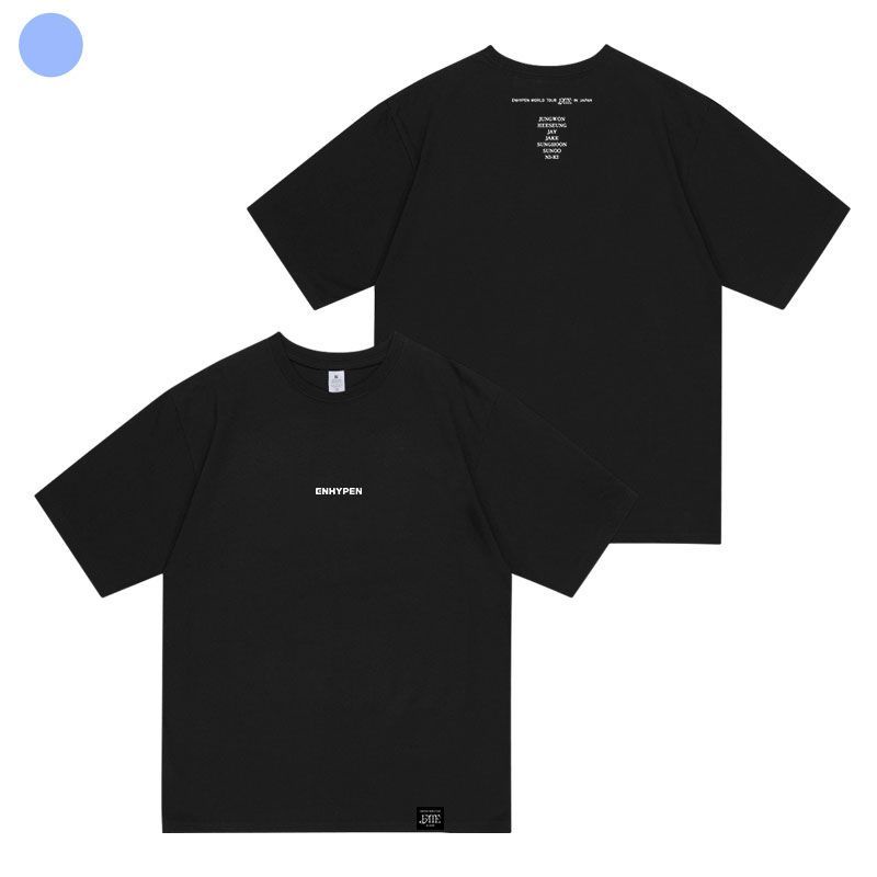 Enhypen world tour fate japan concert merch cotton t-shirt plus size thời trang nam và nữ in đơn giản tay ngắn hàng đầu mùa hè sinh viên áo sơ mi giản dị tee