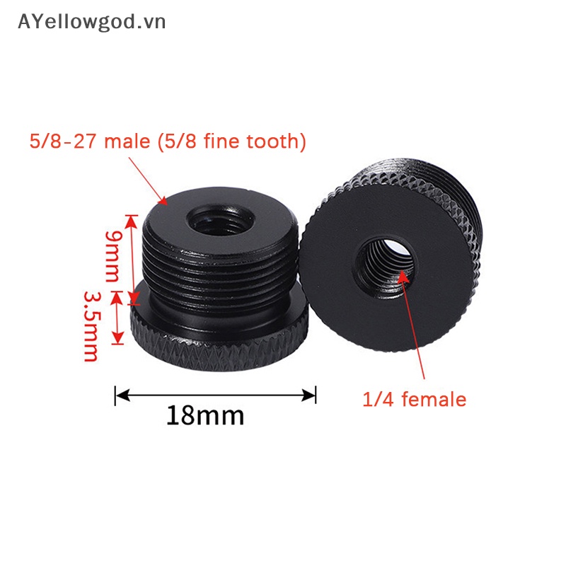 Vít chuyển đổi chân đế micrô ayellowgod 1/4 "đến 5/8" bộ chuyển đổi giá đỡ vít ren vn