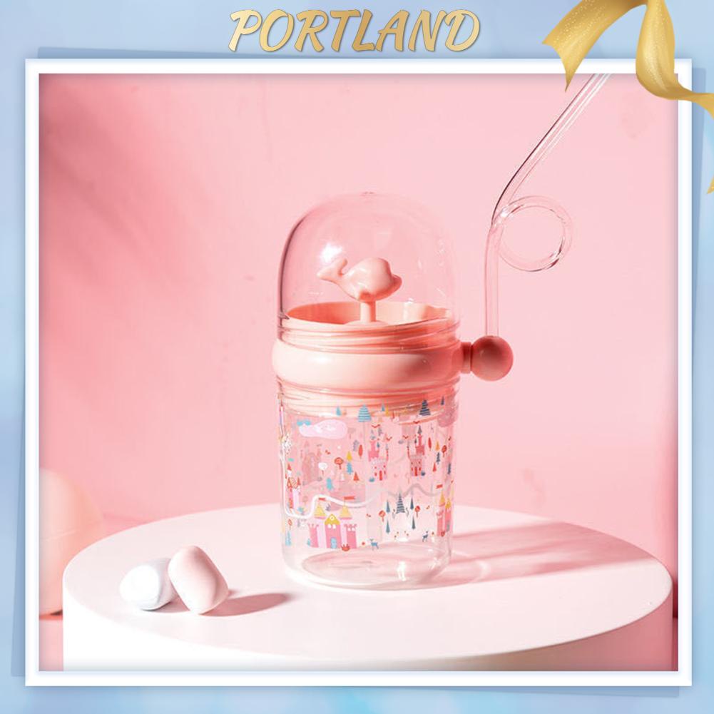 Portland Bình xịt cá voi nước cho trẻ sơ sinh Sippy Cup Cốc bằng nhựa mùa hè em có ống hút