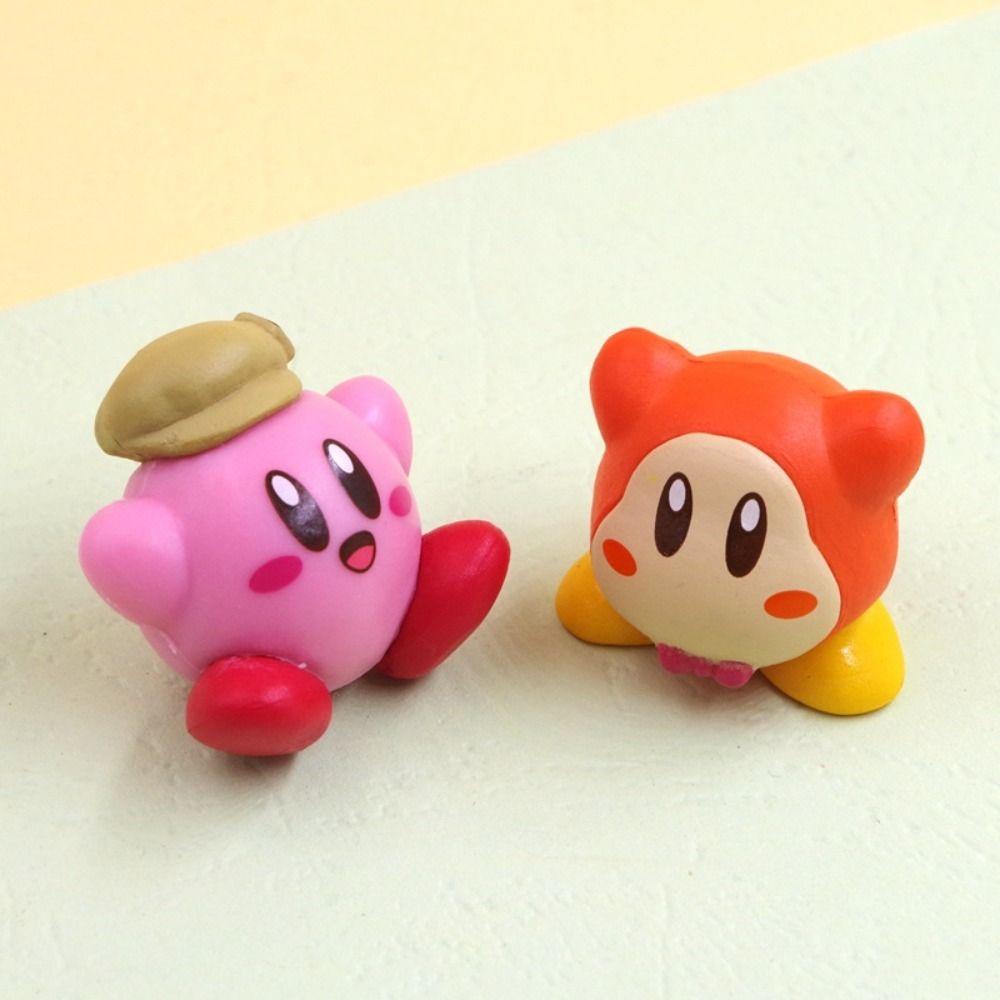 Mmluck kirby figurine doll, vật liệu tự làm hình anime, đồ chơi mô hình kirby ngôi sao hồng dễ thương pvc sưu tầm