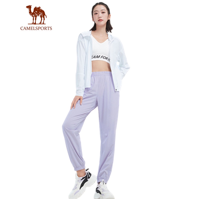 Camel sports ice silk cool feeling sunscreen sweatpants women thin summer casual breathable loose quick-drying quần