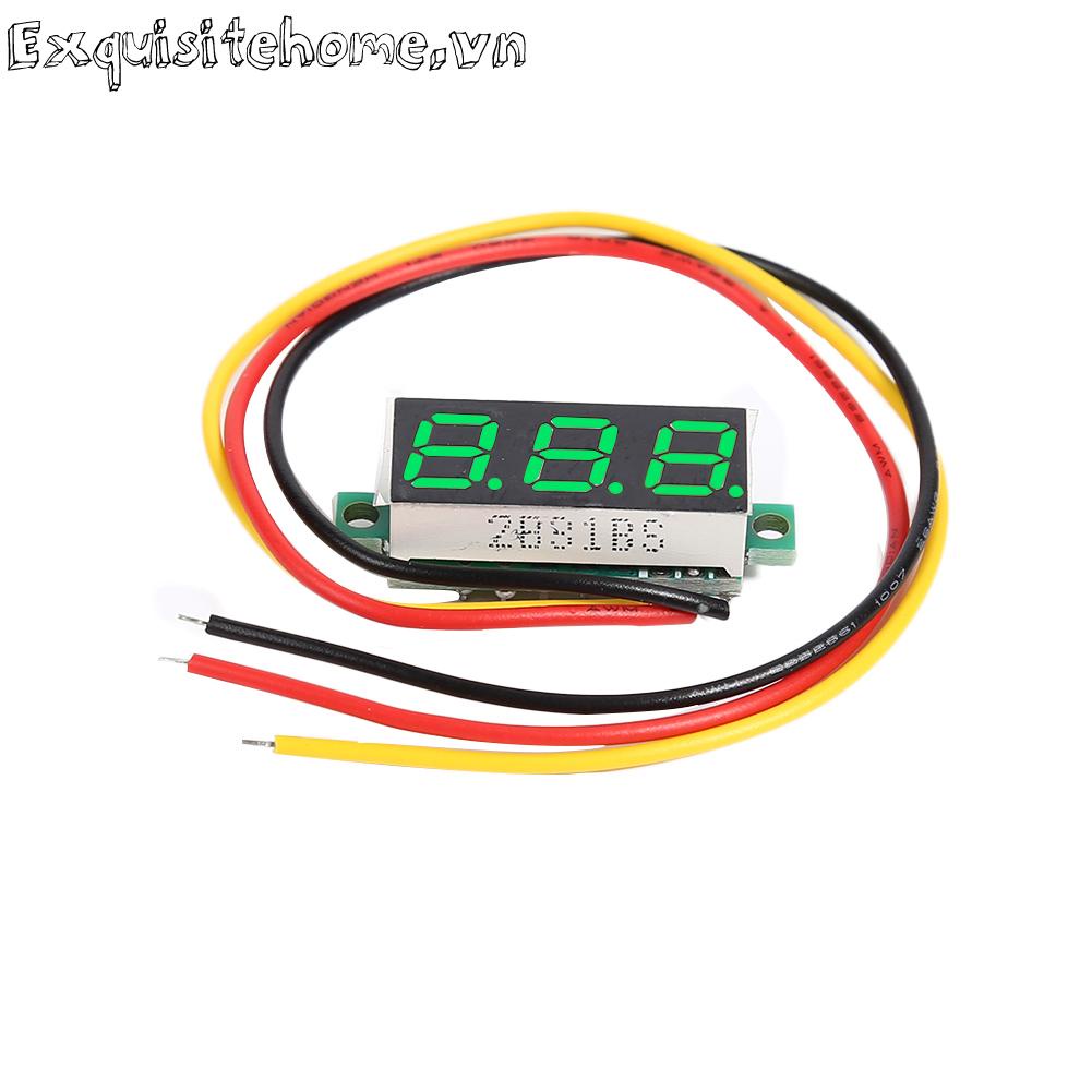 0,28 inch dc 0-100v 3 dây đồng hồ đo điện áp mini đồng hồ đo vôn kế màn hình led