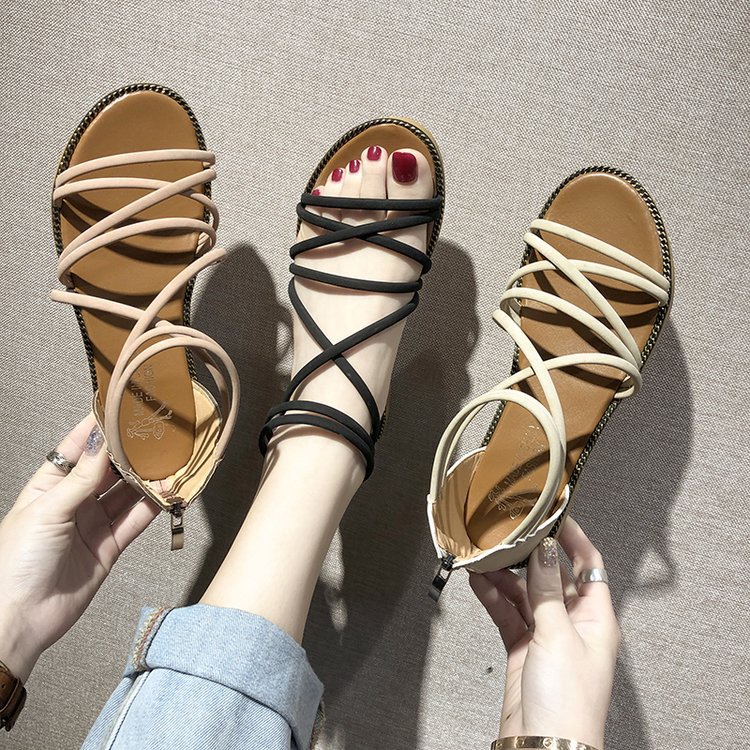 C＆S  Dép sandal nữ Hở Ngón Đế Dày Có Quai Cài 2023NEW Mùa hè Kiểu Dáng Thời Trang B98G1RY 35Z230901