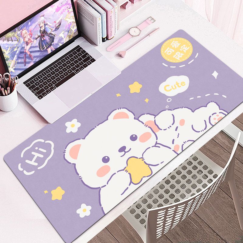 Hoạt Hình Tấm Lót Chuột Và Bàn Phím Máy Tính Hình Thỏ Hoạt Họa Đáng Yêu