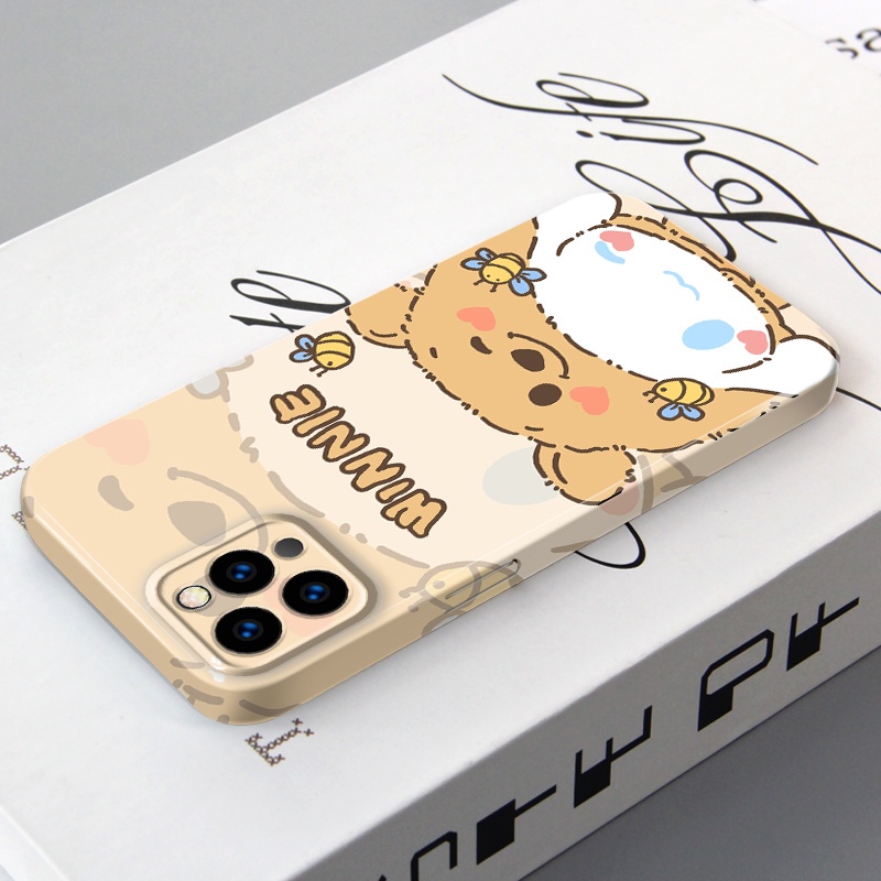 Vỏ điện thoại film hàn quốc cho iphone 14 pro max plus 13 12 11 mini xs max x xr 7 8 se 6 6s 6p 6sp strawberry bear case hard pc bao gồm tất cả các mặt sau