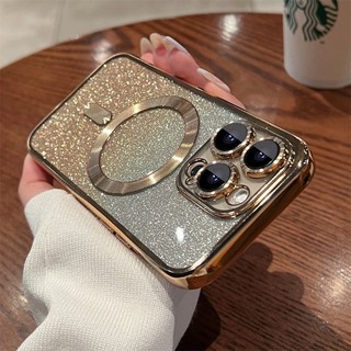 Vỏ sạc từ tính flash cao cấp cho iphone 14 pro bảo vệ máy ảnh tối đa ống kính mạ long lanh vỏ điện thoại cho iphone 11 12 13 pro max tpu mềm trong suốt ốp lưng chống sốc