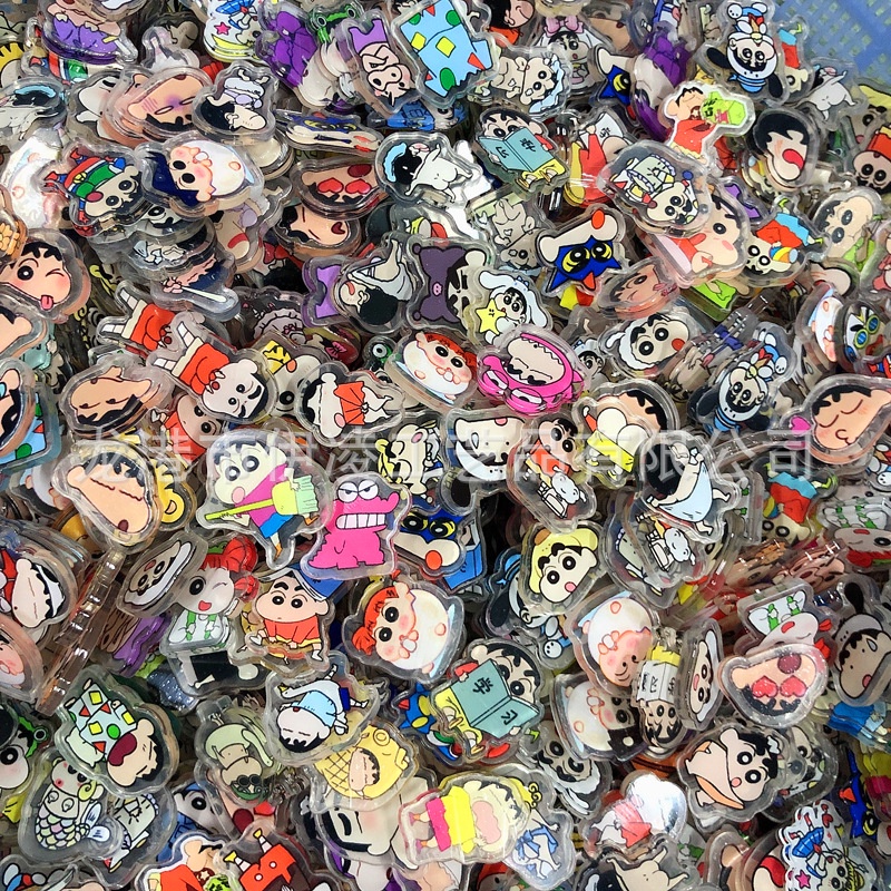 50 cái sanrio genshin impact xiaoxin acrylic diy trang sức phụ kiện móc khóa mặt dây chuyền