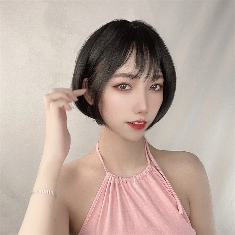 Tóc Giả Ngắn Thẳng Tự Nhiên Thời Trang Cho Nữ