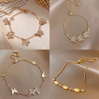 Thời trang vermiculite hợp kim bướm vòng tay cô gái
