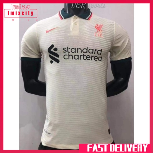 Phiên bản cầu thủ imixcity liverpool jersey sân khách 21-22 kích thước: s-xxl thêm tên và bản vá ucl epl nam liverpool 2021/2022