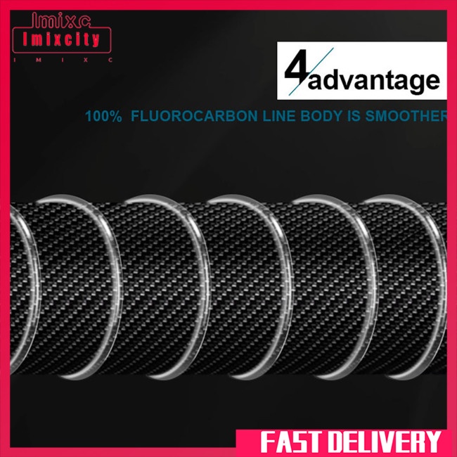 Dây câu cá bằng sợi carbon imixcity 120m 4.13-34.32lb nhiều màu dây câu cá lure chống mài mòn siêu mạnh