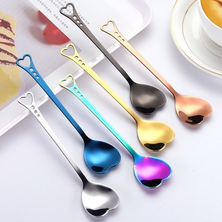 Thép không gỉ cà phê sáng tạo tình yêu khuấy thìa món tráng miệng thìa nhỏ kem thìa nhà hàng đồ dùng khách sạn