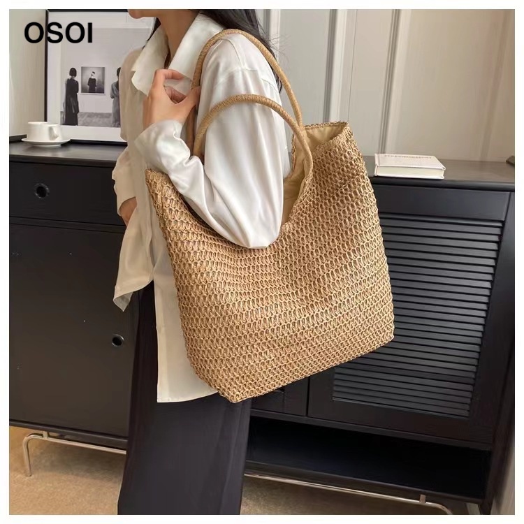 ISIO  túi cói đi biển túi đi biển túi xách nữ đeo túi nữ 2023 NEW L91TPTM