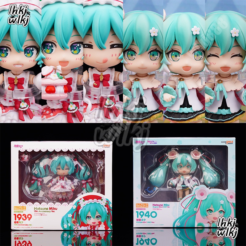 Hatsune miku nendoroid kỷ niệm 15 năm và ver. 1940 bánh dâu tây 1938 phiên bản q dễ thương 338 kagamine len mô hình búp bê 189 thay đổi khuôn mặt articulado hình hành động thần tượng ảo