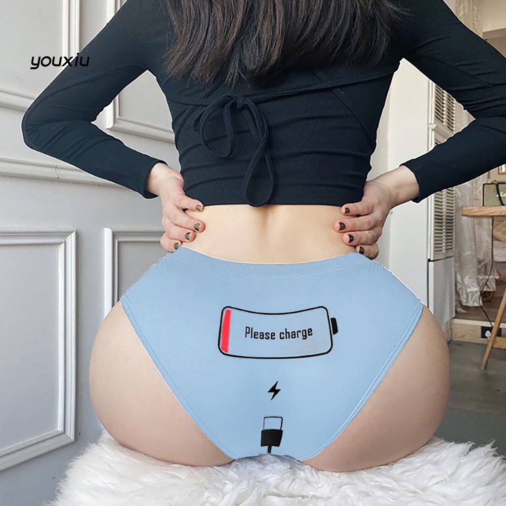 Yfp sexy briefs low-rise thoáng khí sạc điện thoại in quần lót để mặc hàng ngày
