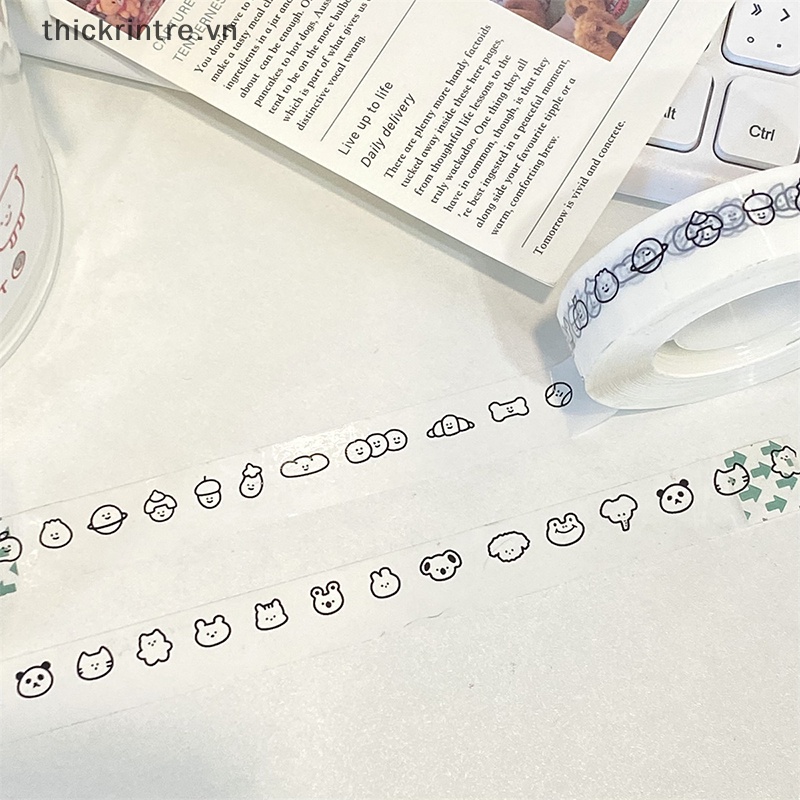 Thi ins phim hoạt hình dễ thương washi tape masking tape kawaii trang trí băng dính sticker scrapbooking diary văn phòng phẩm vn