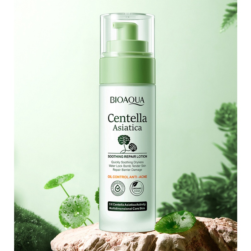 Bioaoua centella Asiatica Facial Moisturizer lotion dưỡng ẩm cho da khô da nhạy cảm có sẵn 80ml