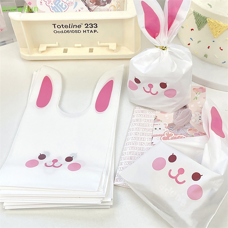 Onewsun phim hoạt hình thỏ dễ thương túi tai dài kẹo bánh quy đồ trang sức túi quà cho bữa tiệc sinh nhật tiệc cưới mới