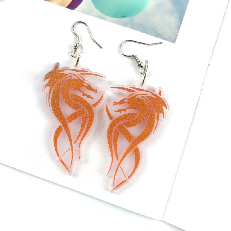 Bộ 6 Khuôn Làm Bông Tai Hình Rồng Bằng Nhựa epoxy Độc Đáo diy