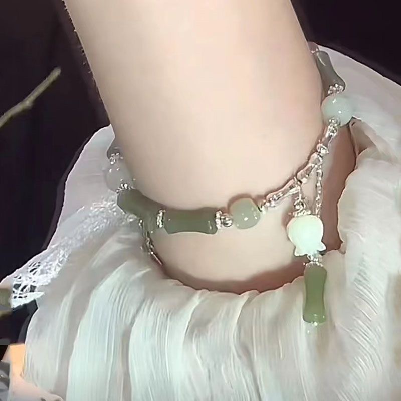 Mùa hè phong cách mới vòng tay xanh cô gái thời trang hoa vòng tay phụ kiện