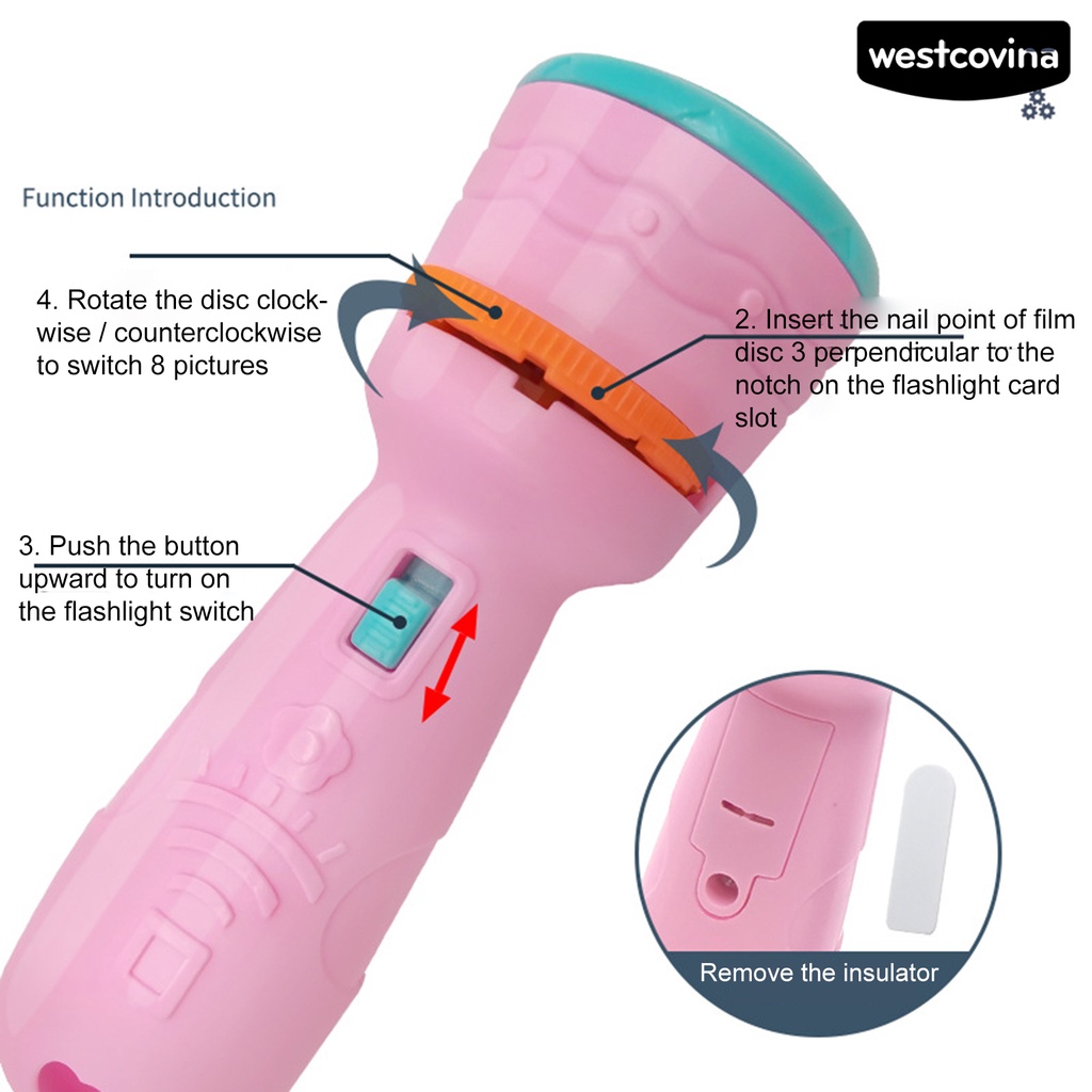 [COD]♋Đồ Chơi Đèn Pin Chiếu Lắp Ráp Giáo Dục Sớm Cho Bé