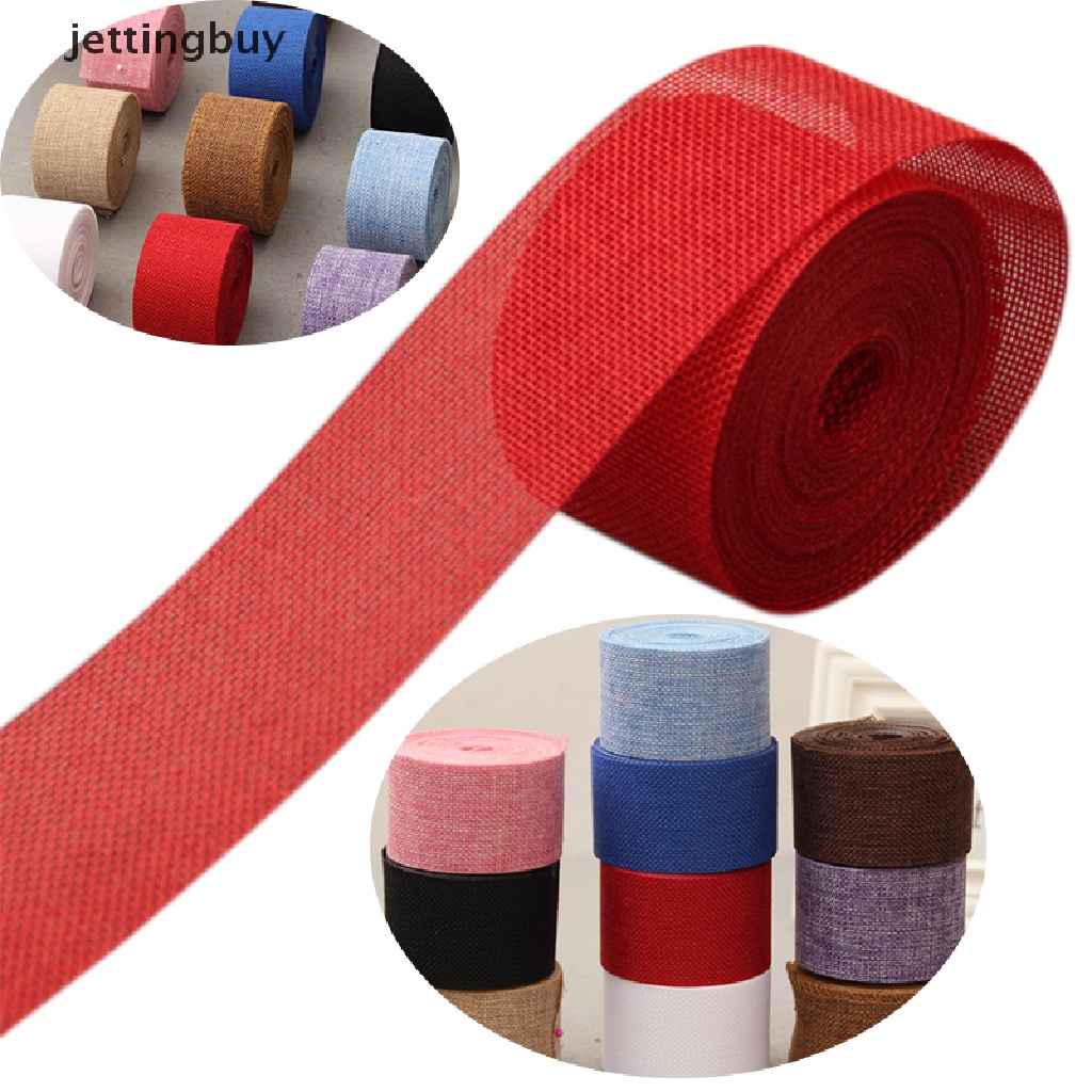 Cuộn Ruy Băng Bằng Vải Đay Tự Nhiên 5cm * 10m Trang Trí Tiệc Cưới DIY