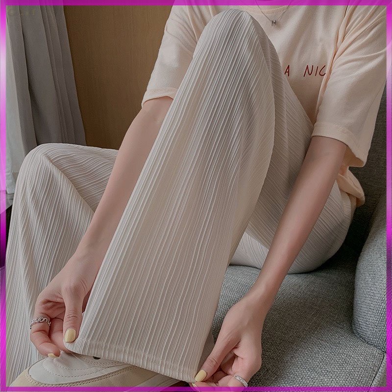 Hàng loại 1: Quần Dài Nữ Ống Rộng DVGIT Fashion Chất Liệu Len Tăm Gân Mềm Mịn Phong Cách Hàn Quốc