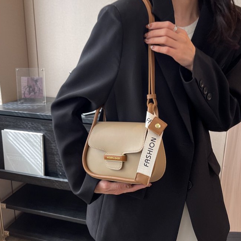 Túi Đeo Vai Hình Vuông Cỡ Nhỏ Màu Sắc Tương Phản Chất Lượng Cao Phong Cách retro