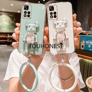 Ốp điện thoại xiaomi redmi note 10 pro ốp lưng redmi note 11 pro case redmi 10 case redmi note 10s casing redmi note 11s cases soft tpu anime cartoon cute kaws bear stand with ring phone cover case tt