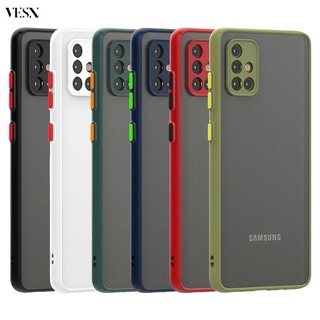 Ốp lưng trong suốt nhám chống sốc thời trang cho Samsung ss Galaxy M14 A51 A11 A21s A31 A71 M11 M12 M51 M22 M52 4G 5G 2023