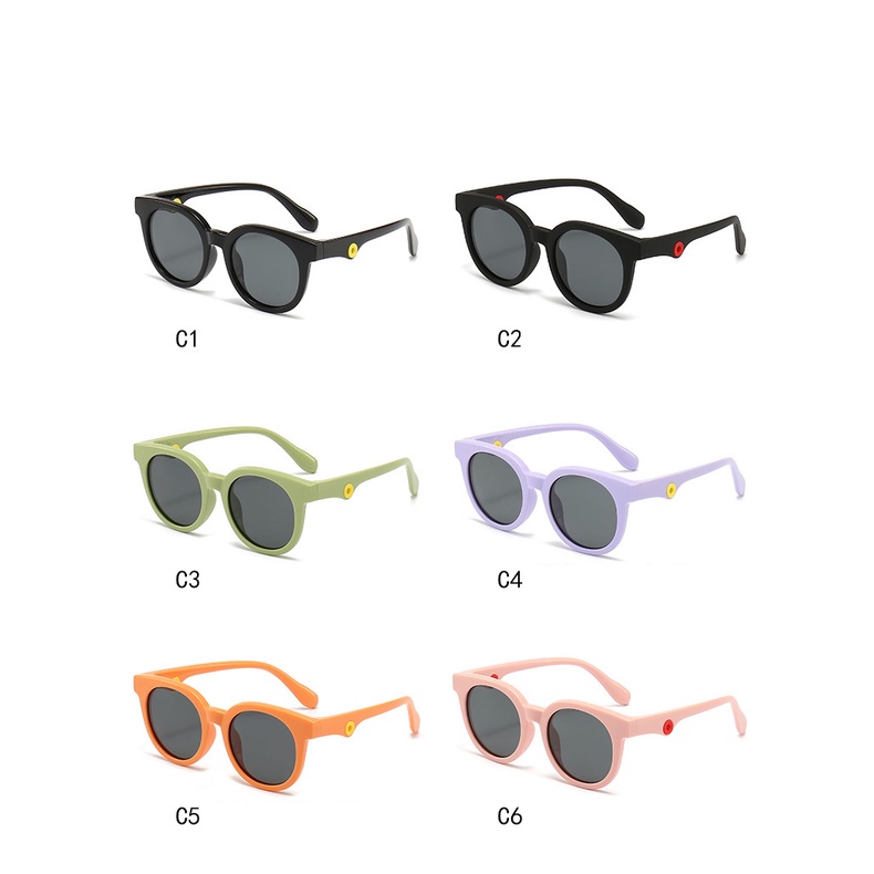 Kính Mát Phân Cực Chống Tia UV400 Gọng Tròn Cho Bé
