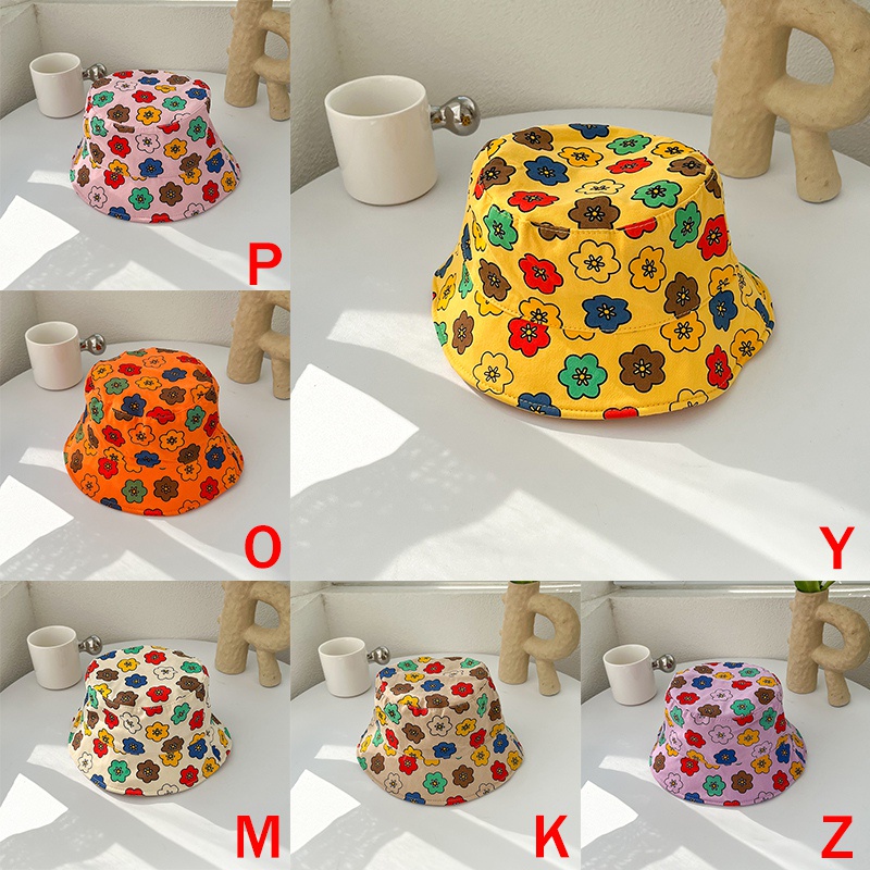 Bộ Khung Đồ Chơi Cho Bé❤Mũ Tai Bèo Hai Mặt Họa Tiết Hoa Nhỏ Thời Trang Mùa Xuân Cho Bé Trai Và Gái