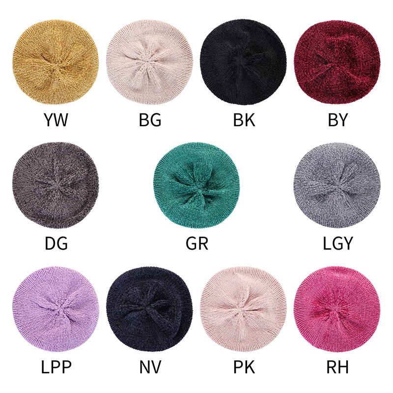 Mũ Beret Màu Sắc Thời Trang Nữ Tính