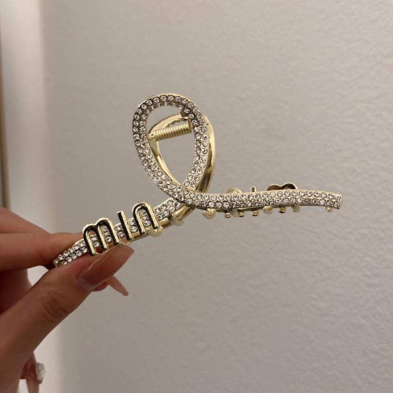 Kẹp Tóc Cá Mập Lớn Đính Đá Chữ Cái Thanh Lịch Cao Cấp Mới