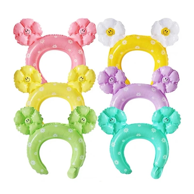 Băng Đô Cài Tóc Hình Bông Hoa Cúc Hoạt Hình Dễ Thương Cho Bé