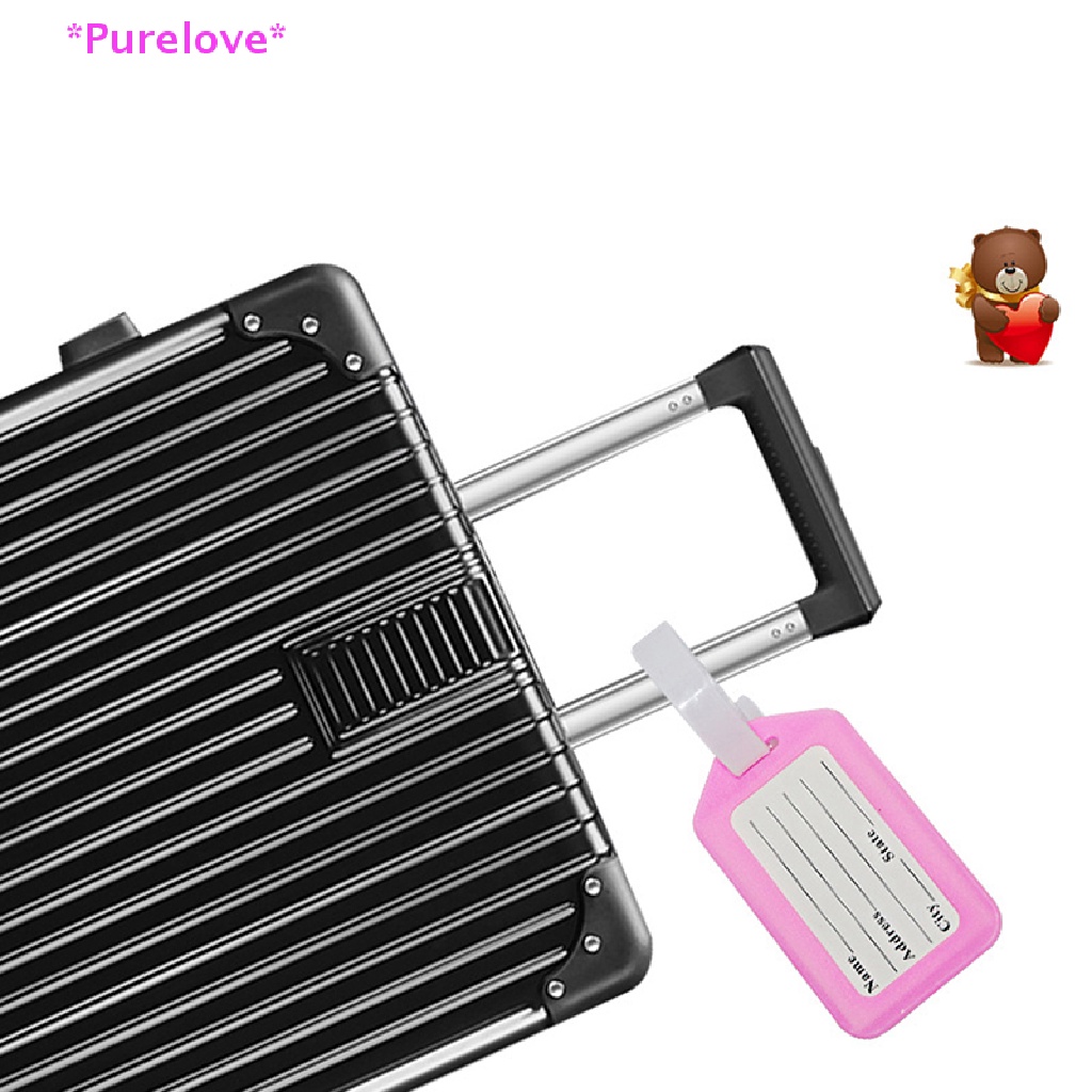 Thẻ Tên Gắn Hành Lý Bằng Nhựa Thiết Kế Dễ Thương Cho Nam Và Nữ Mới