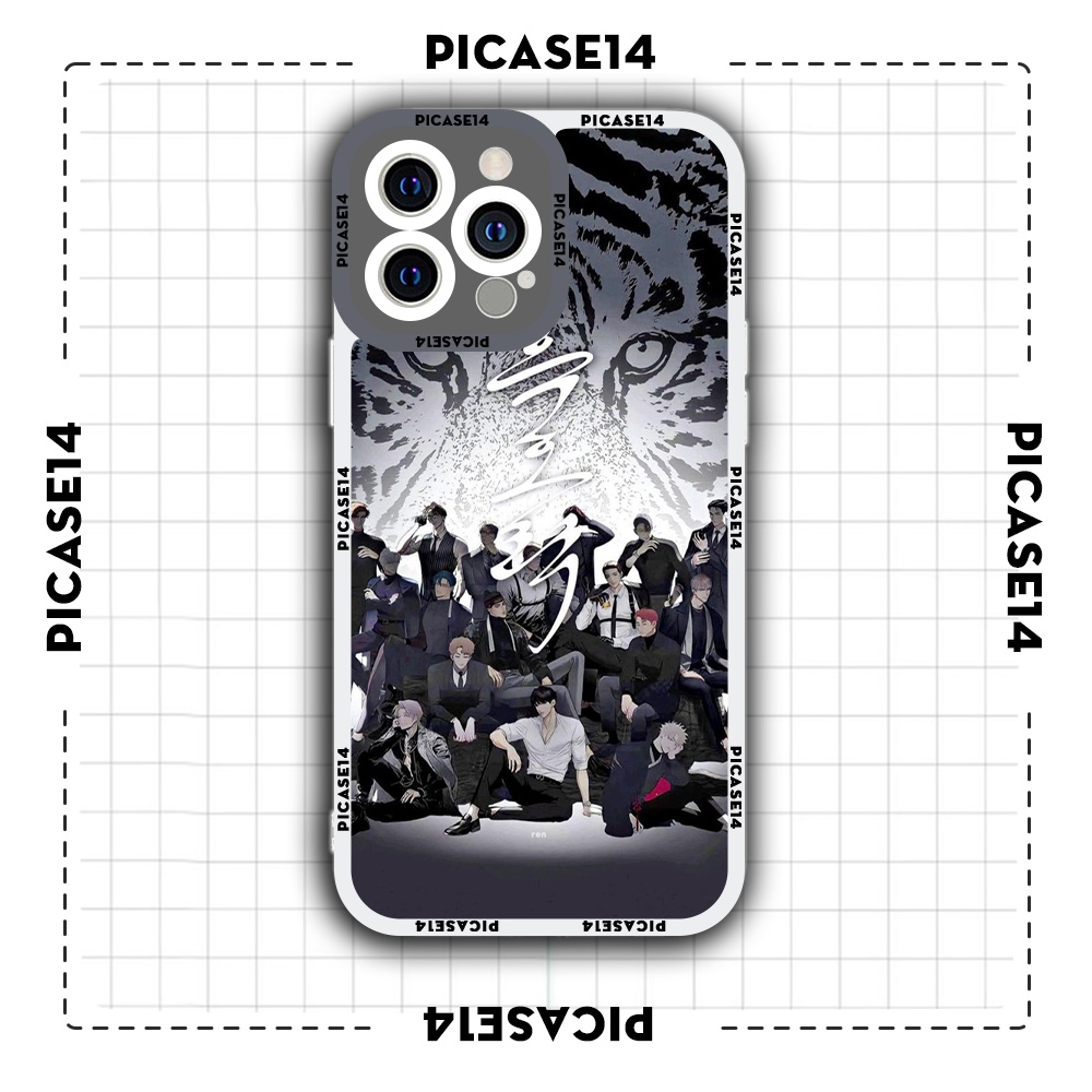 Ốp iphone cạnh vuông Picase14 lezhin black tiger 6/6s/7plus/8plus/x/xr/xs/11/12/13/pro/max/plus/promax/14