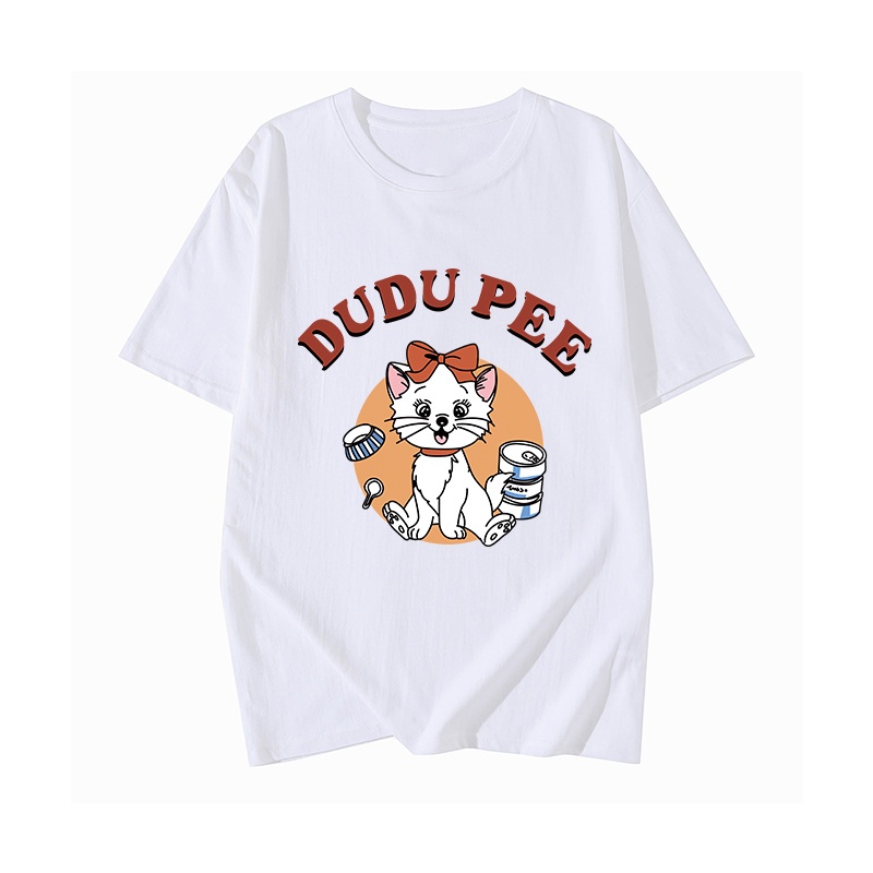 Áo thun NRVP 100% cotton tay ngắn dáng rộng in họa tiết phong cách Hàn Quốc thời trang cho nữ