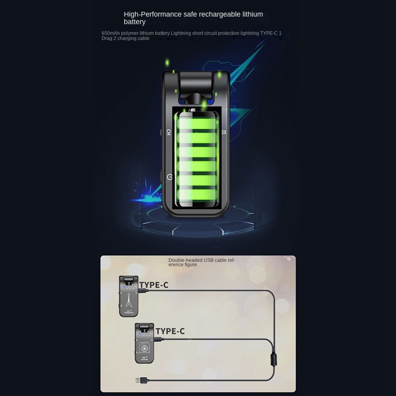 Hệ Thống Truyền Tín Hiệu Pin Lithium Không Dây 2.4G Sạc Được Cho Đàn Guitar Điện / Bass