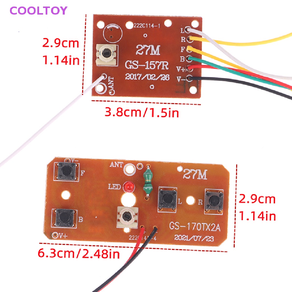 Bảng Mạch Nhận Tín Hiệu Điều Khiển 4CH RC PCB Cho Xe Hơi