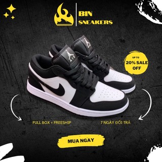 Giày Jordan panda cổ thấp nam nữ màu đen trắng chuẩn 11 Full Box - Giày thể nam nữ thao Jordan JD1 thấp cổ cao cấp