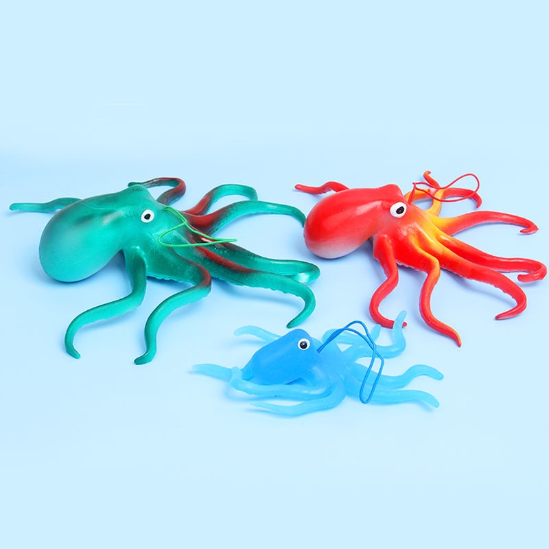 Đồ Chơi Mô Hình Bạch Tuộc Bằng Cao Su Mềm Cho Bé