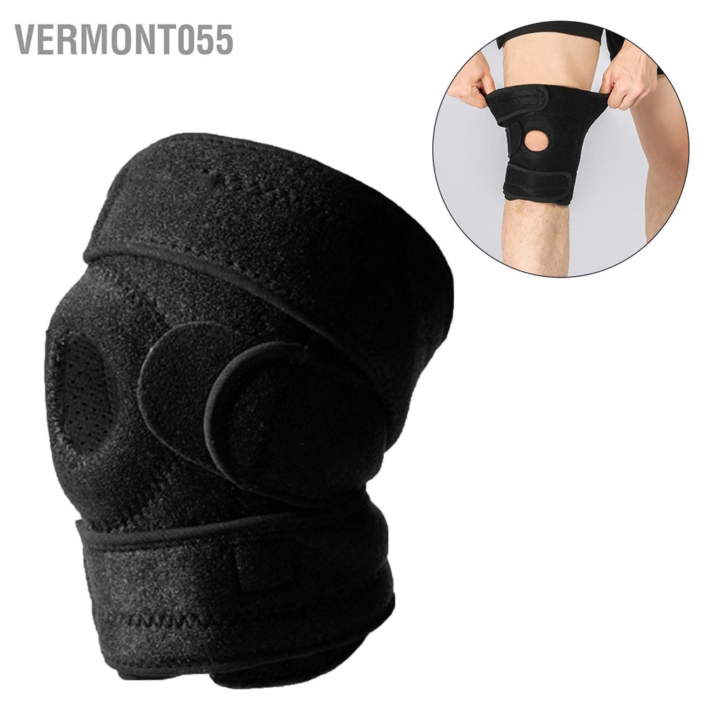 Có thể bán buôn Khum Bảo Vệ Đầu Gối Đen Free Size Chống Trượt Có Thể Điều Chỉnh Nẹp cho Đi Xe Đạp Vermont055 Hàng giao ngay
