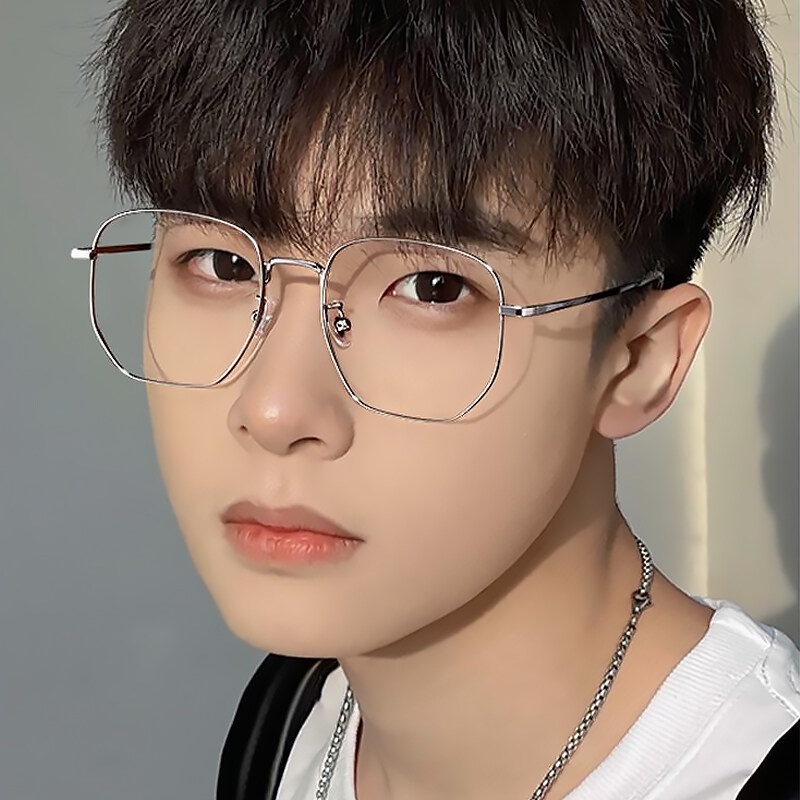 Mắt Kính Chống Bức Xạ Gọng Kim Loại Thời Trang Cho Nam