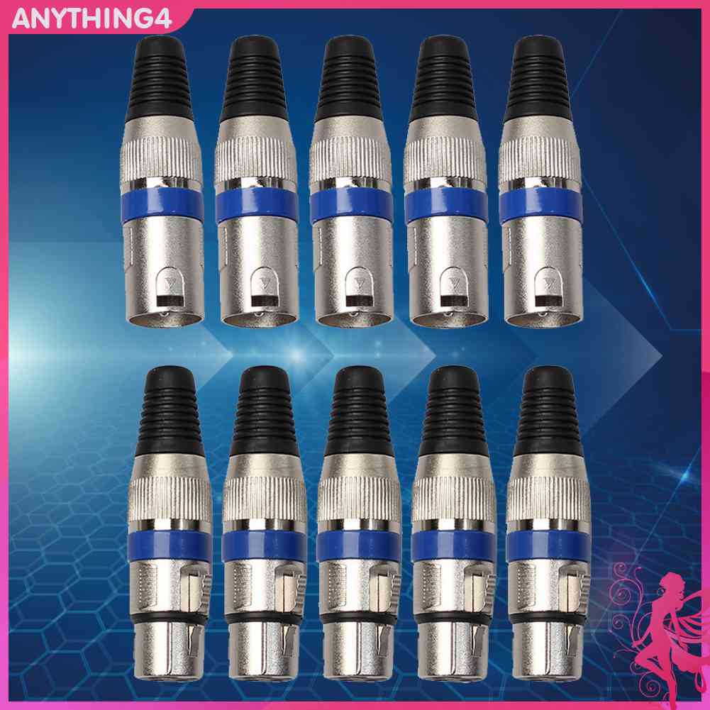 ✥Bất cứ thứ gì4440✥Set 5 Cặp Giắc Cắm XLR 3 Chấu Chuyên Dụng Cho Micro #Phụ Kiện Cho Xe Hơi H1 H1 Chất Lượng Cao