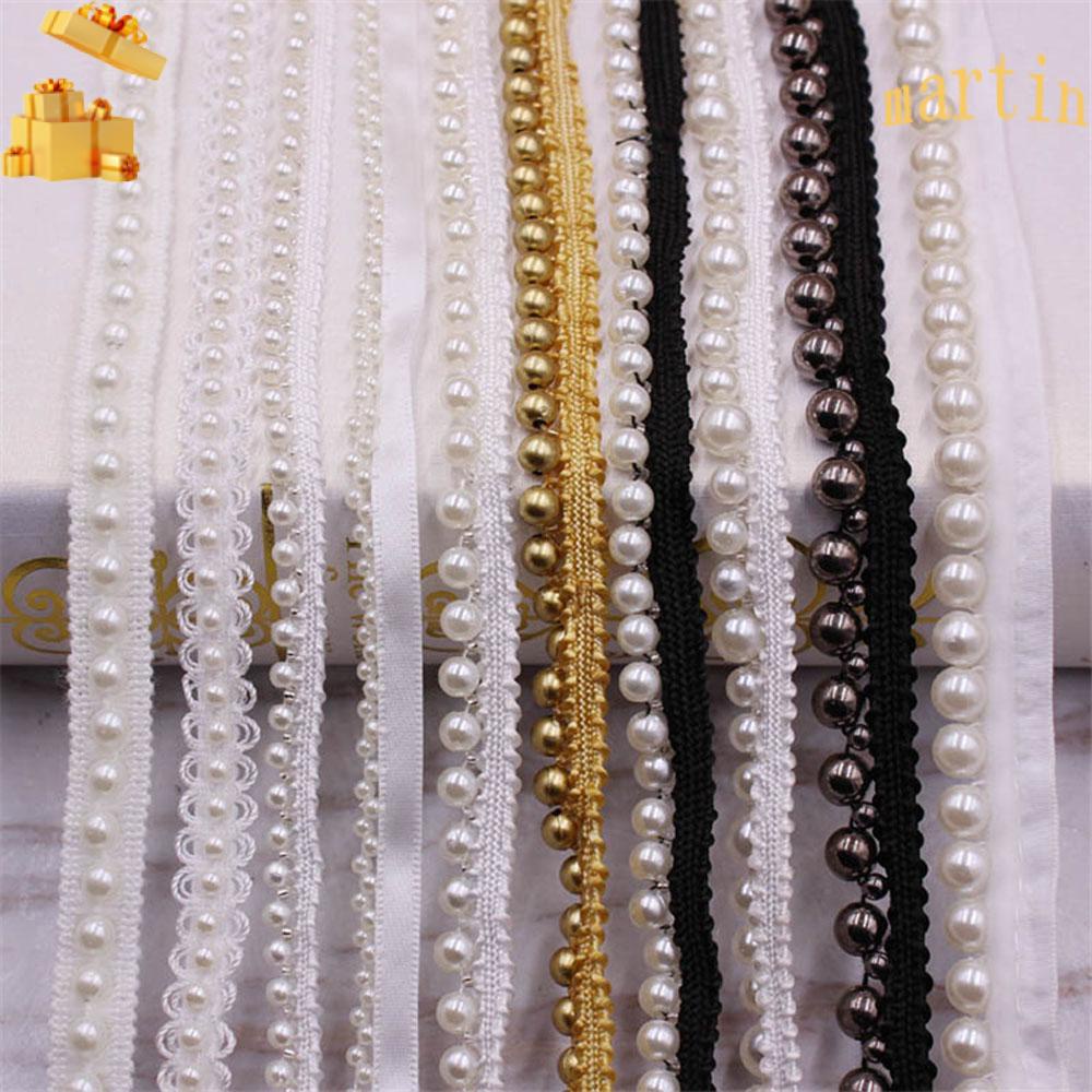 Dải Dây Ren Đính Hạt 1 Yard Dùng Trang Trí Đầm Cưới / Cổ Áo DIY
