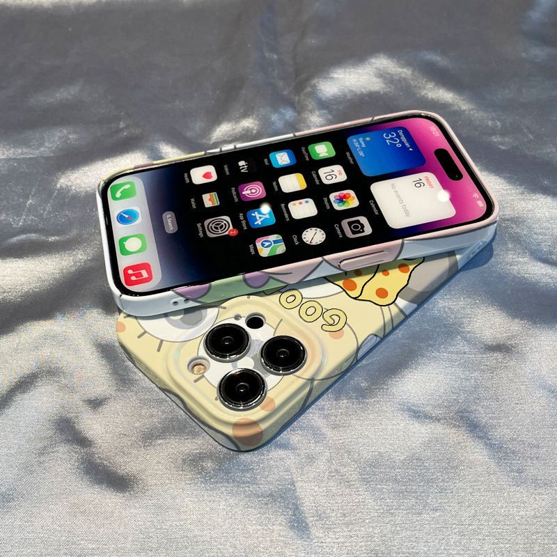 Ốp Điện Thoại Cứng Hình SpongeBob Cho Iphone 11promax 13promax 14 / 12 / 11x / xr 8plus xs max 14promax