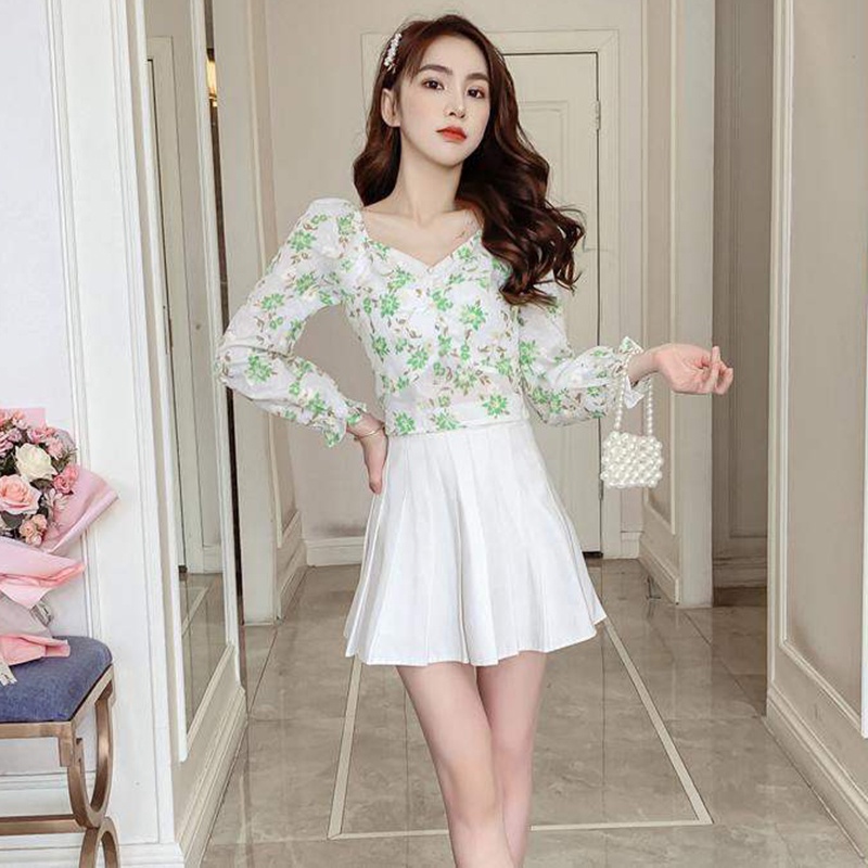 IELGY Áo Sơ Mi Tay Dài Cổ Chữ v Thời Trang Dành Cho Nữ